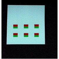 Dinky 600 Series Military Vehicle Signs - Red/Green Horizontal