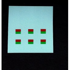 Dinky 600 Series Military Vehicle Signs - Red/Green Horizontal