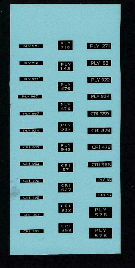 Corgi 1460 Number Plates