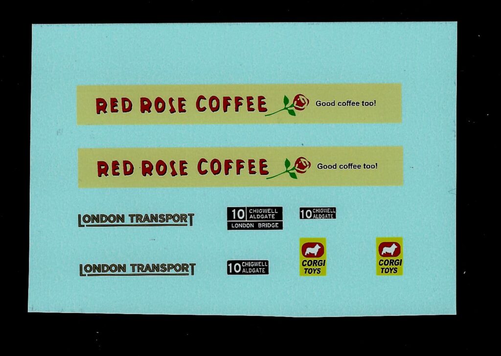 Corgi 468 Bus Red Rose Coffee