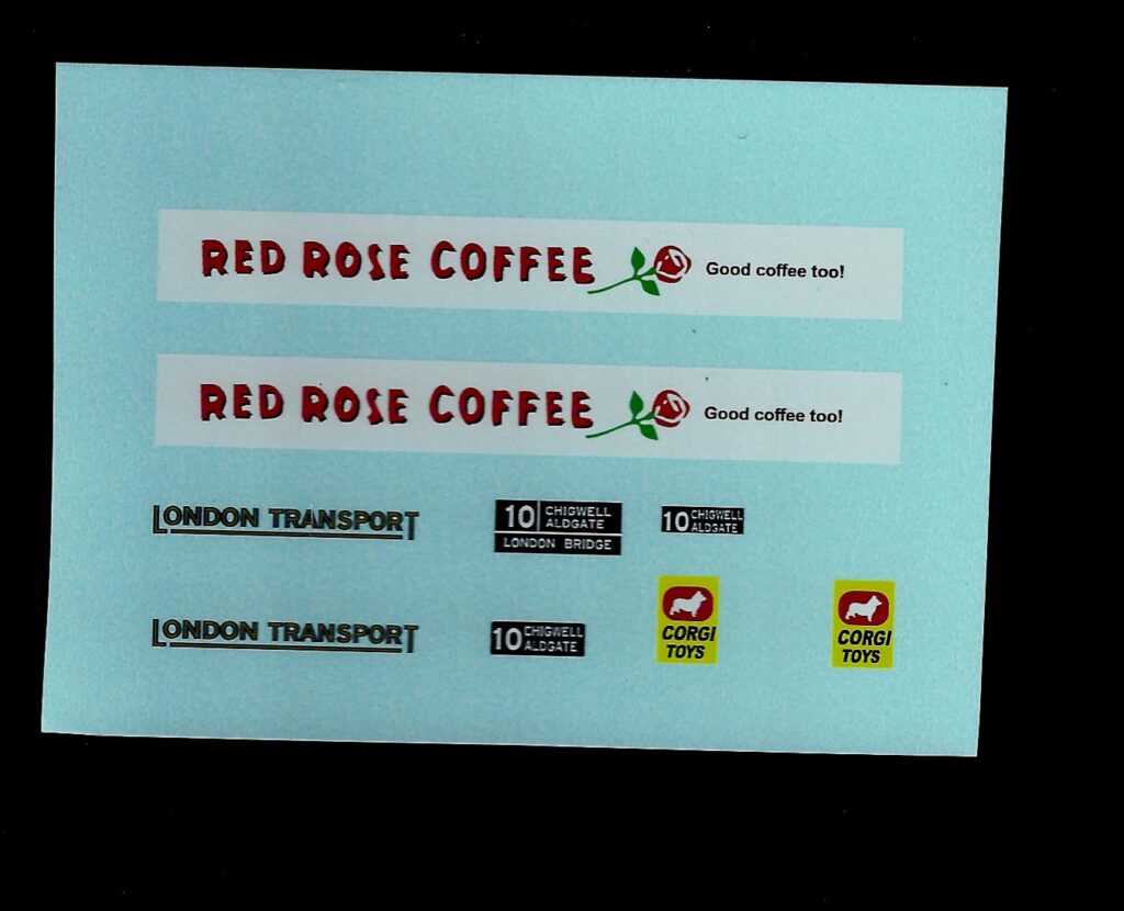 Corgi 468 Bus Red Rose Coffee White