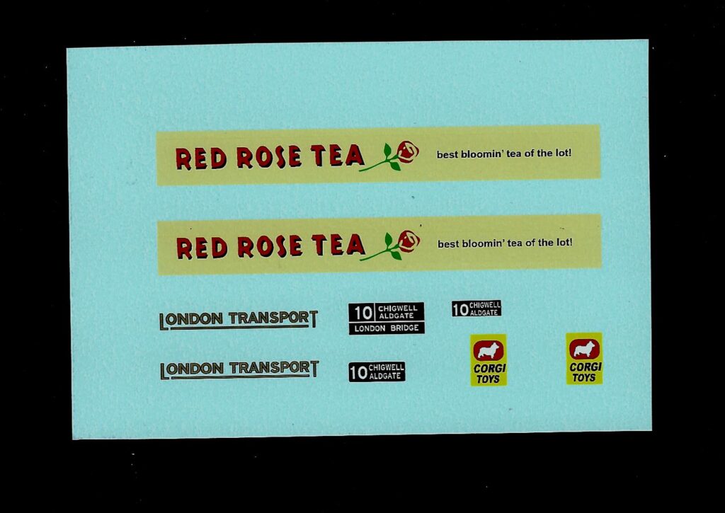 Corgi 468 Bus Red Rose Tea