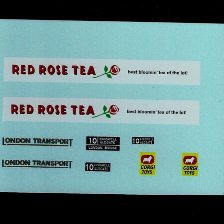 Corgi 468 Bus Red Rose Tea White