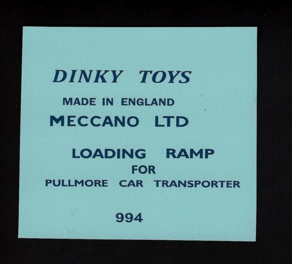 DInky 984 Loading Ramp
